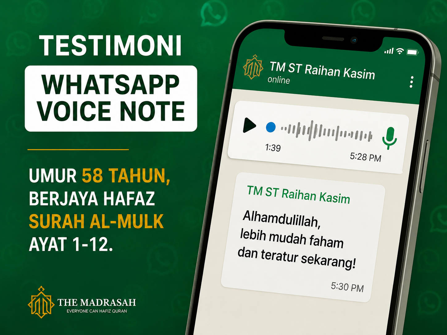 Testimoni Puan Aishah Adnan